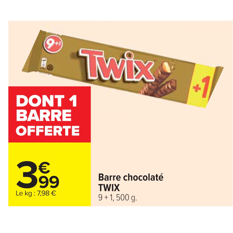 Barre chocolaté TWIX