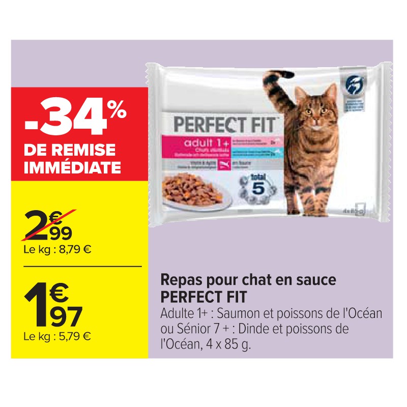 Repas pour chat en sauce PERFECT FIT