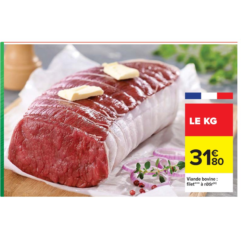 Viande bovine : filet à rôtir