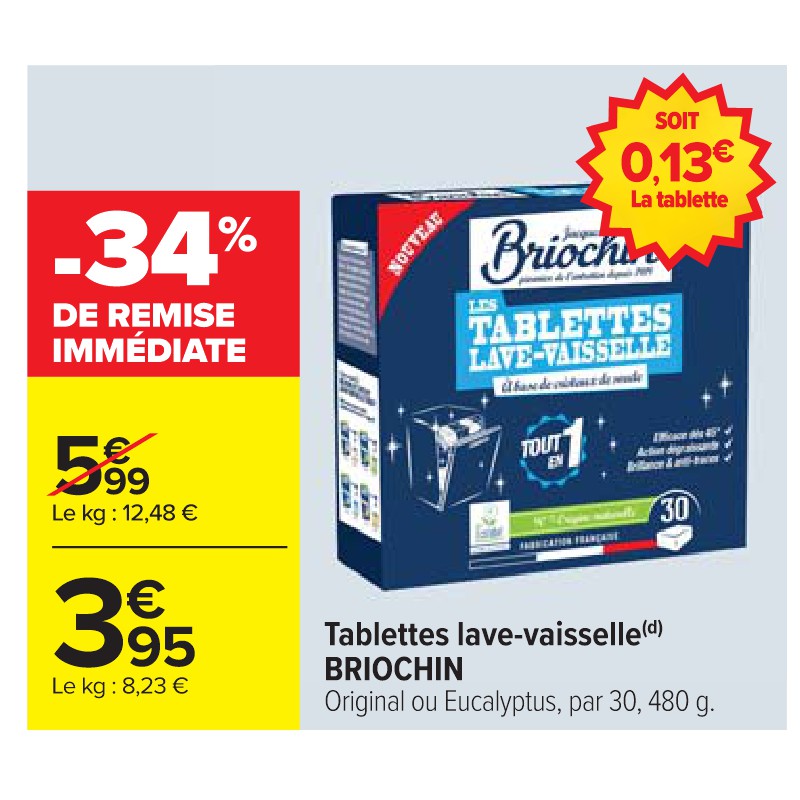 Tablettes lave-vaisselle BRIOCHIN