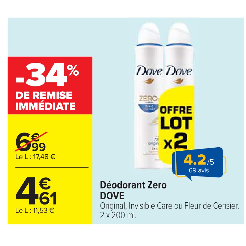 Déodorant Zero DOVE