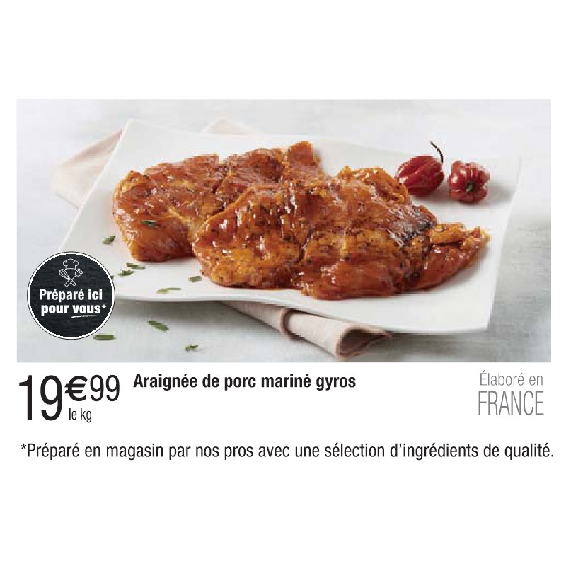 Araignée de porc mariné gyros