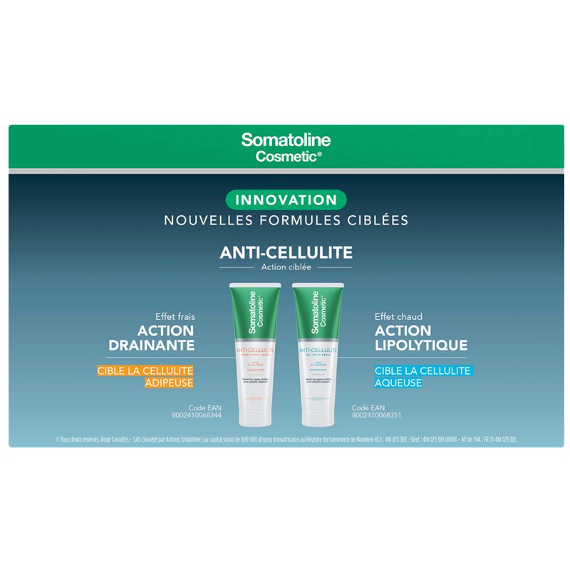Nouvelles formules ciblées anti-cellulite SOMATOLINE COSMETIC Cora Parapharmacie