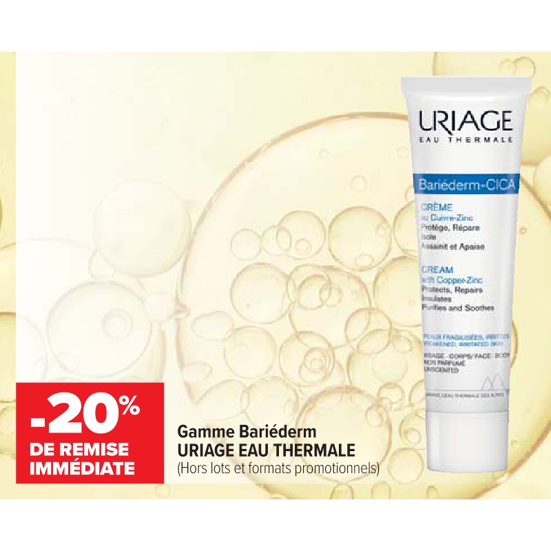 Gamme Bariéderm URIAGE EAU THERMALE Cora Parapharmacie