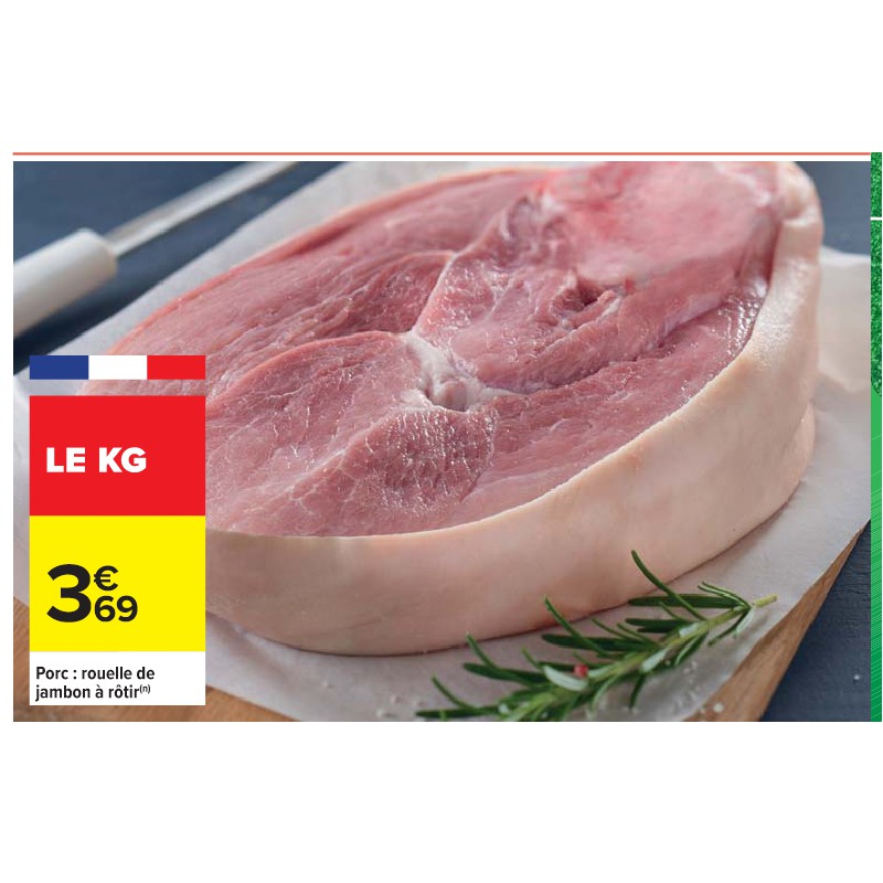 Porc : rouelle de jambon à rôtir
