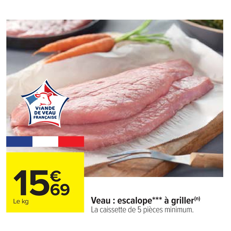 Veau : escalope à griller
