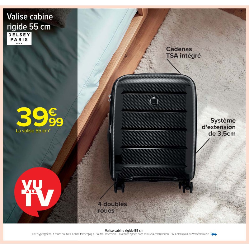 Valise cabine rigide 55 cm DELSEY