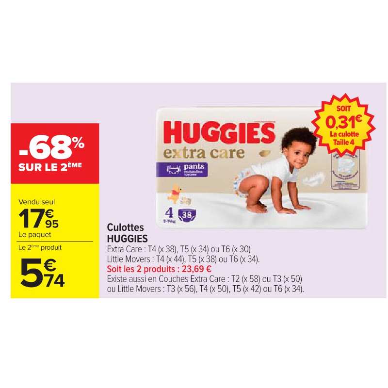 Culottes HUGGIES