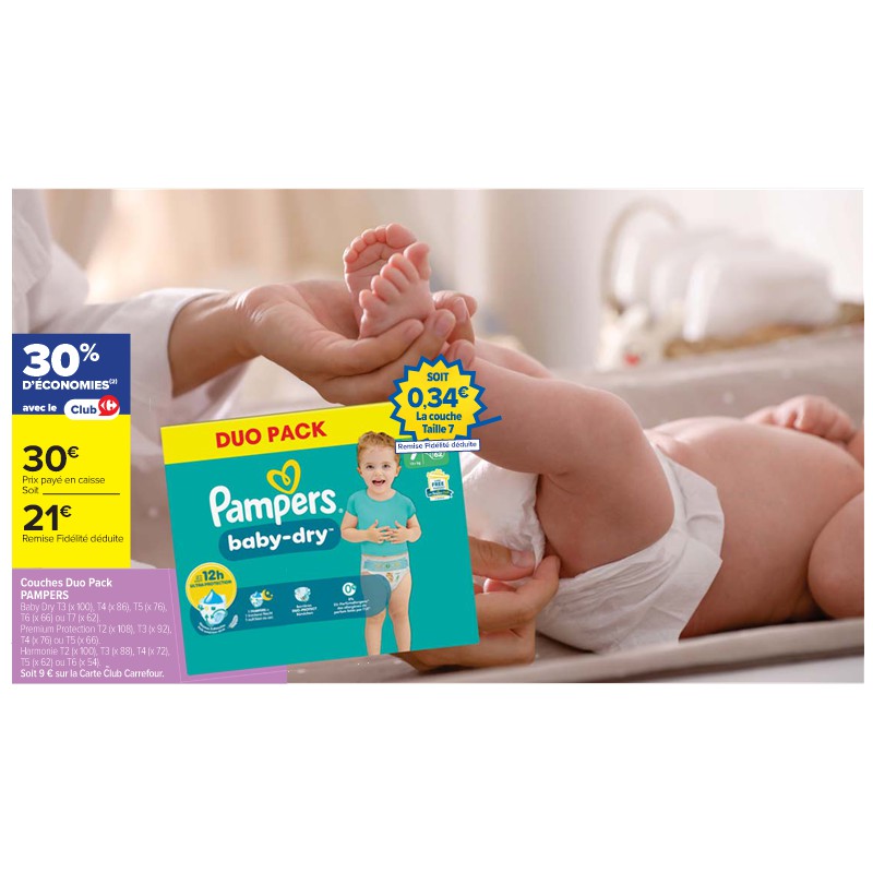 Couches Duo Pack PAMPERS