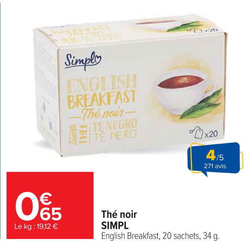 Thé noir SIMPL Cora Petit-déjeuner