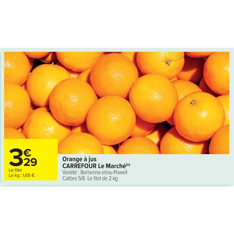 Orange à jus CARREFOUR Le Marché Cora Petit-déjeuner