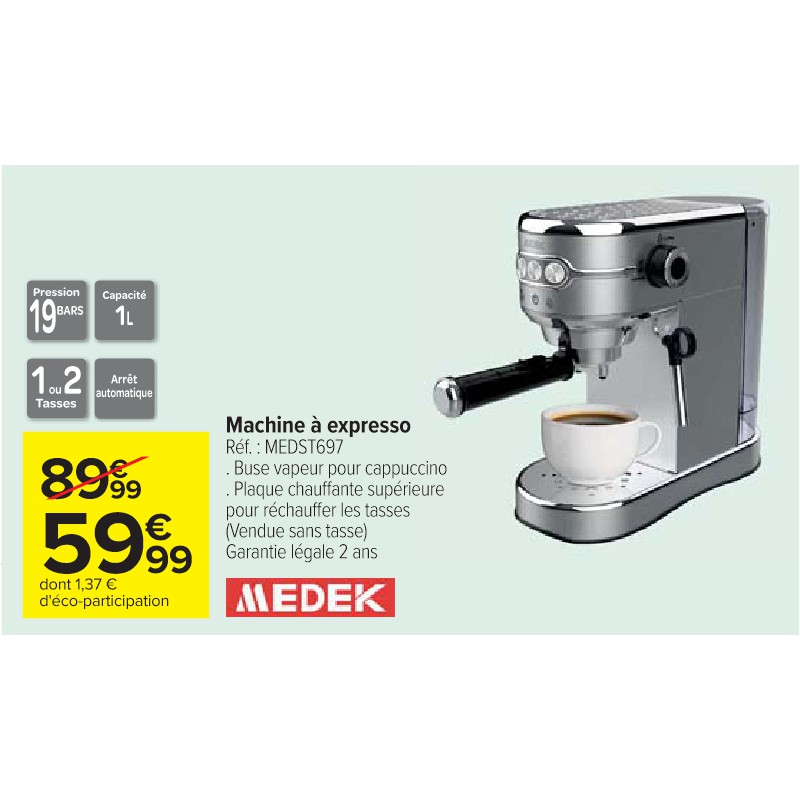 Machine à expresso MEDEK Cora Petit-déjeuner