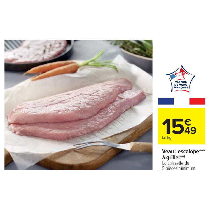 Veau : escalope à griller
