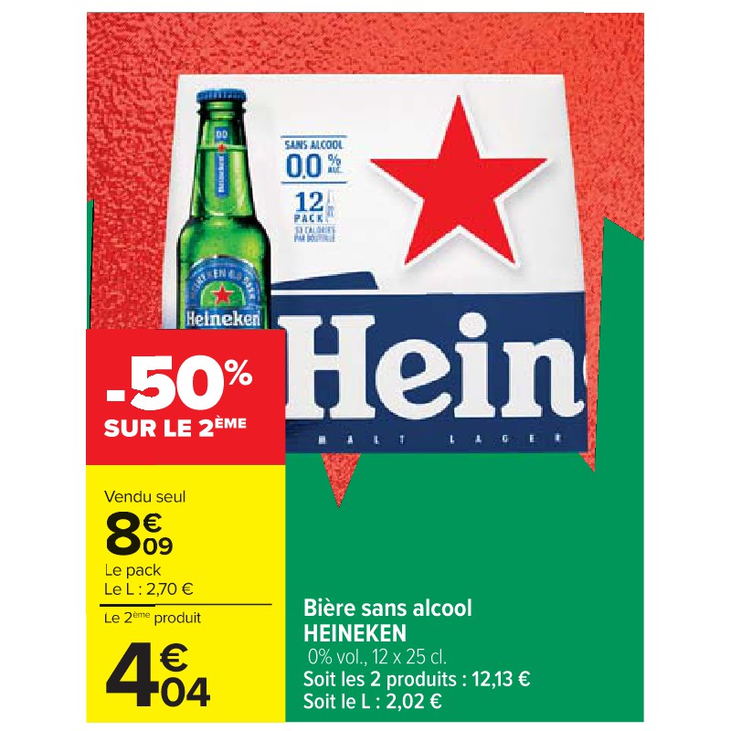 Bière sans alcool HEINEKEN Cora Petit-déjeuner
