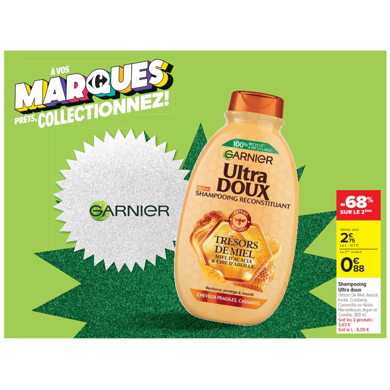 Shampooing Ultra doux GARNIER Cora Petit-déjeuner