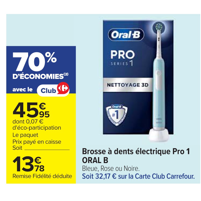 Brosse à dents électrique Pro 1 ORAL B Cora Petit-déjeuner