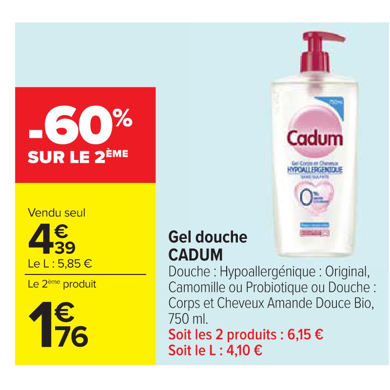 Gel douche CADUM Cora Petit-déjeuner