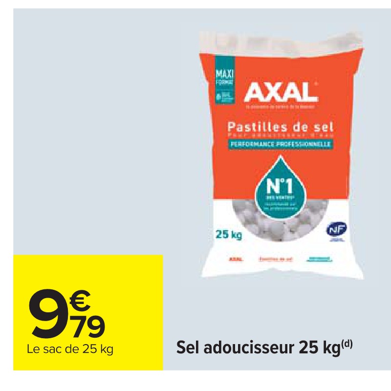 Sel adoucisseur 25 kg Cora Petit-déjeuner