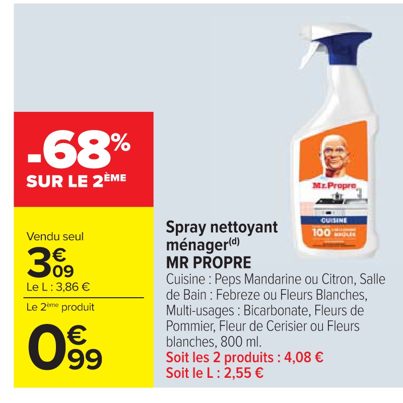 Spray nettoyant ménager MR PROPRE Cora Petit-déjeuner