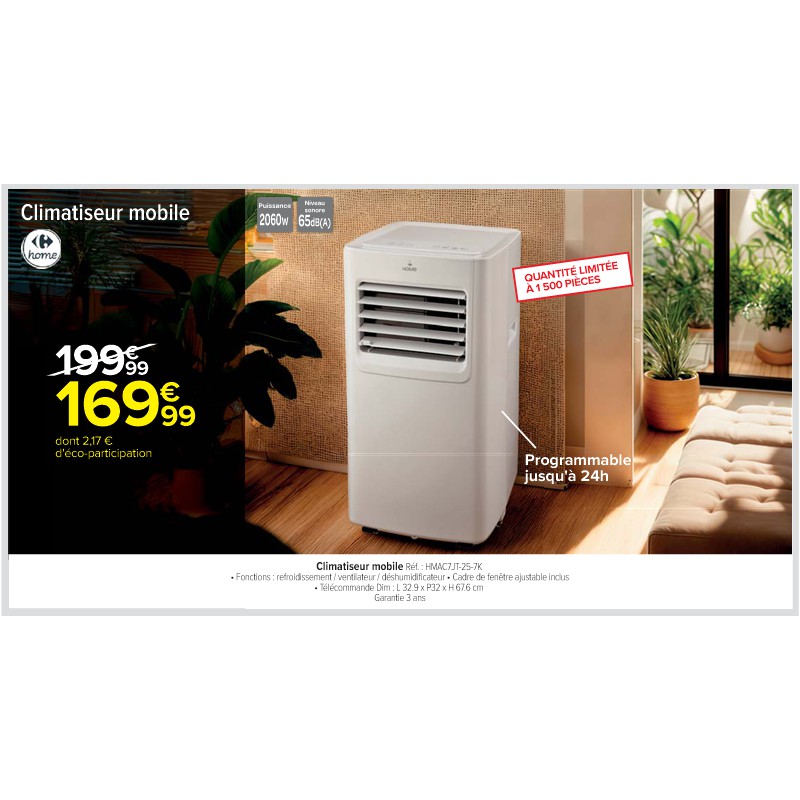 Climatiseur mobile CARREFOUR HOME Cora Petit-déjeuner