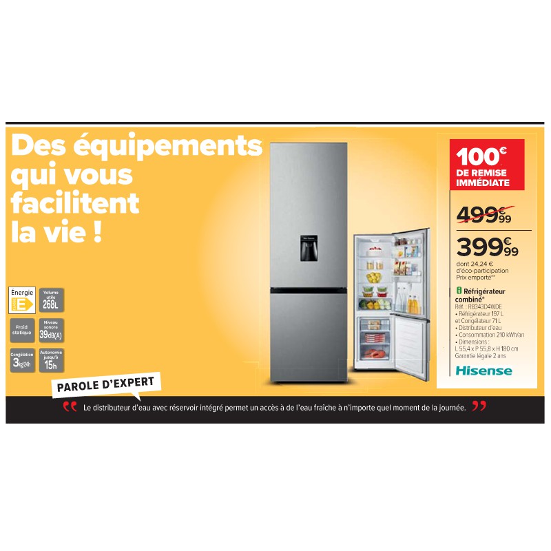 Réfrigérateur combiné HISENSE Cora Passez l'été connectés à vos envies !