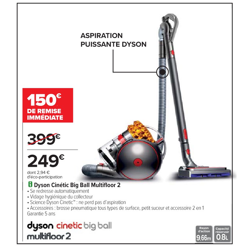 Dyson Cinétic Big Ball Multifloor 2 DYSON Cora Passez l'été connectés à vos envies !