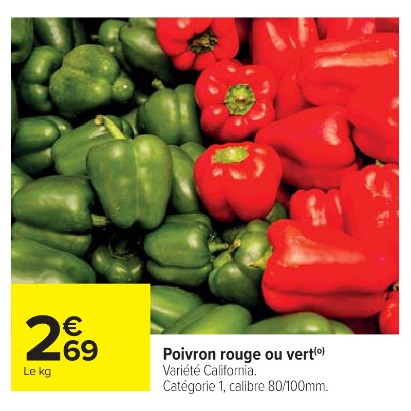 Poivron rouge ou vert