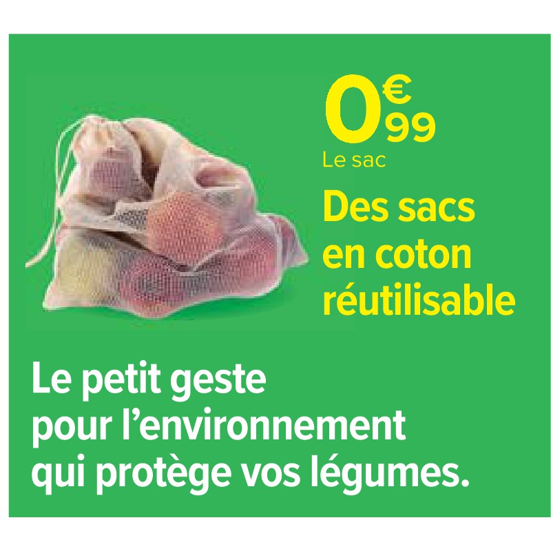Sacs en coton réutilisable