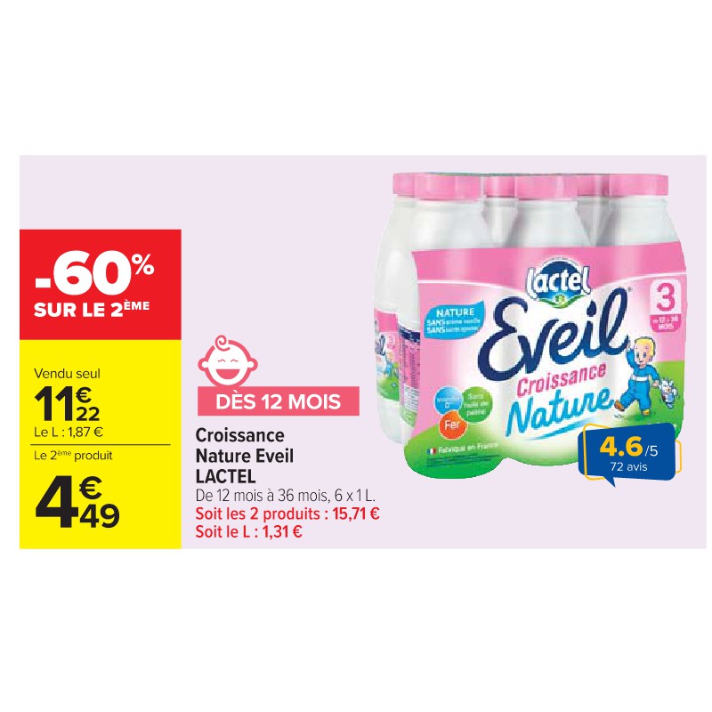 Croissance Nature Eveil LACTEL