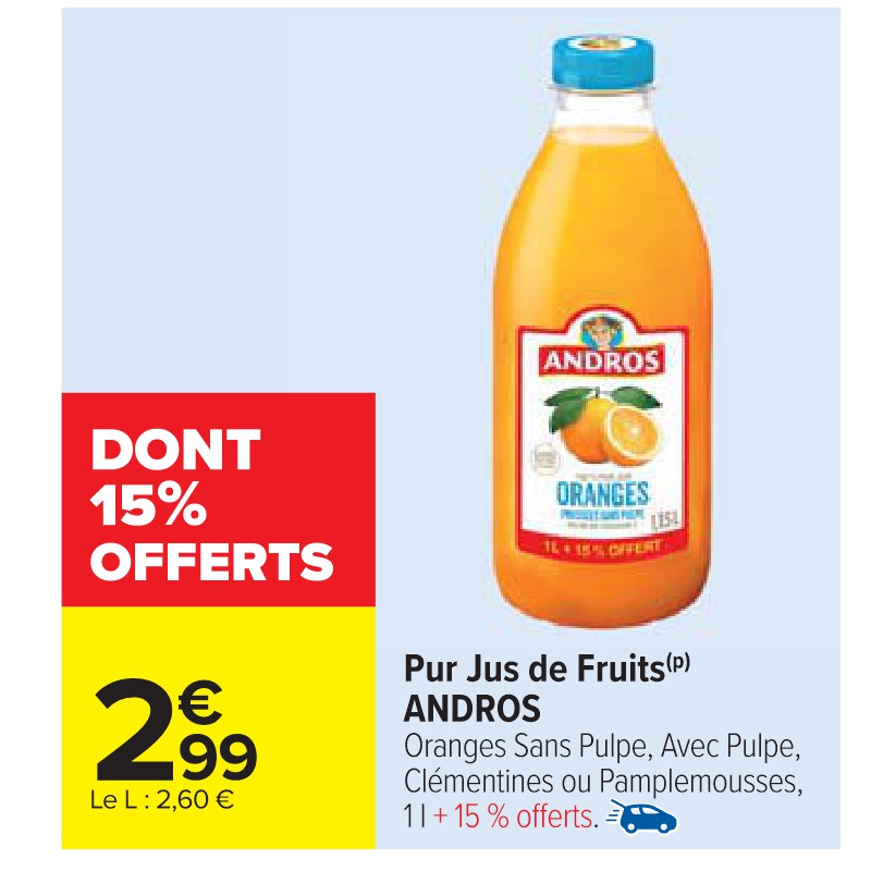 Pur Jus de Fruits ANDROS Cora Apéro