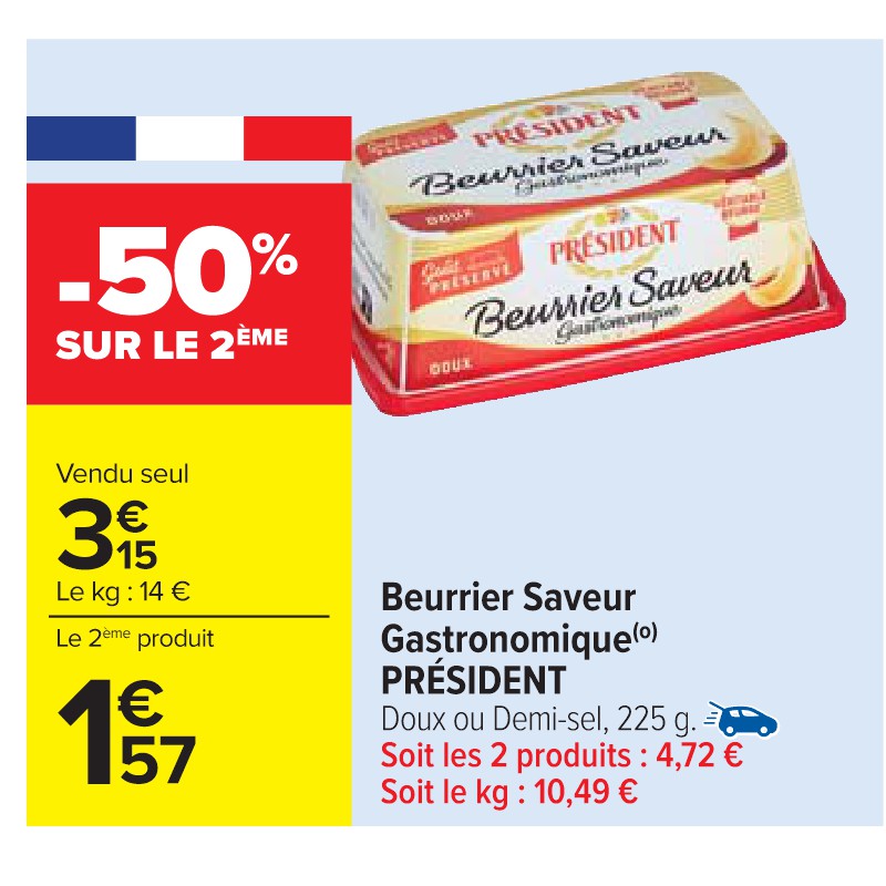 Beurrier Saveur Gastronomique PRÉSIDENT