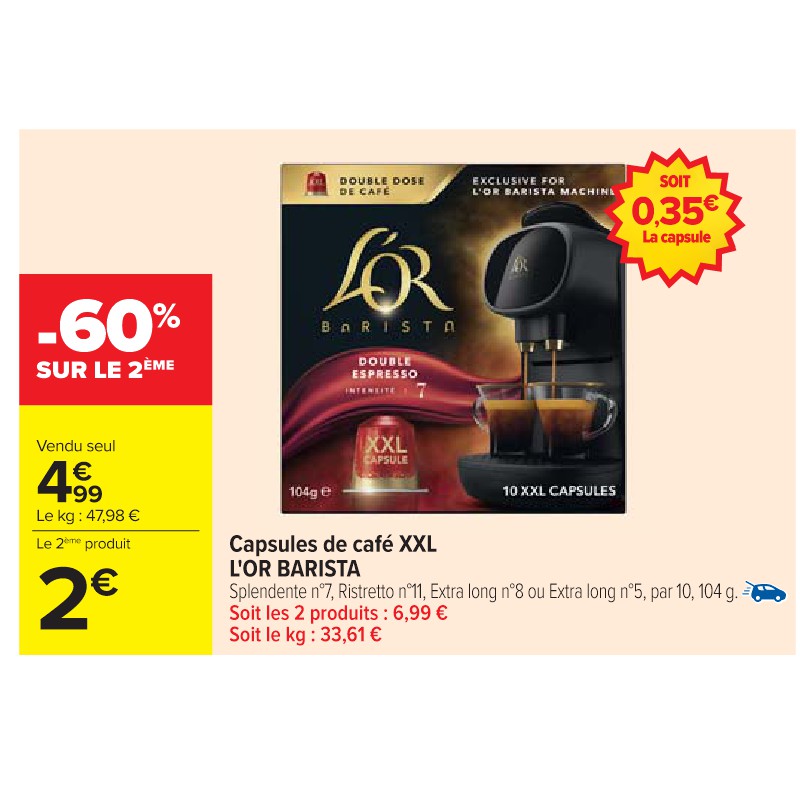 Capsules de café XXL L'OR BARISTA Cora Apéro