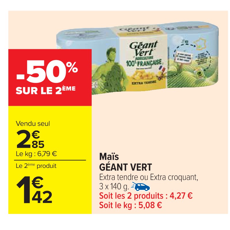 Maïs GÉANT VERT Cora Apéro