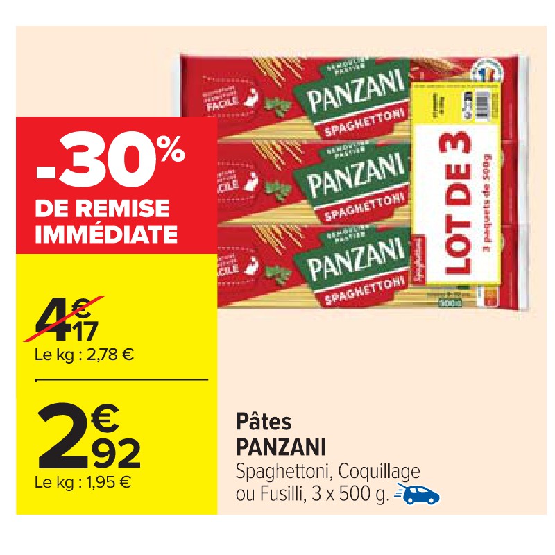 Pâtes PANZANI Cora Apéro