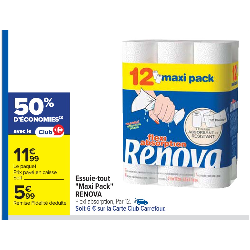 Essuie-tout ''Maxi Pack'' RENOVA Cora Apéro