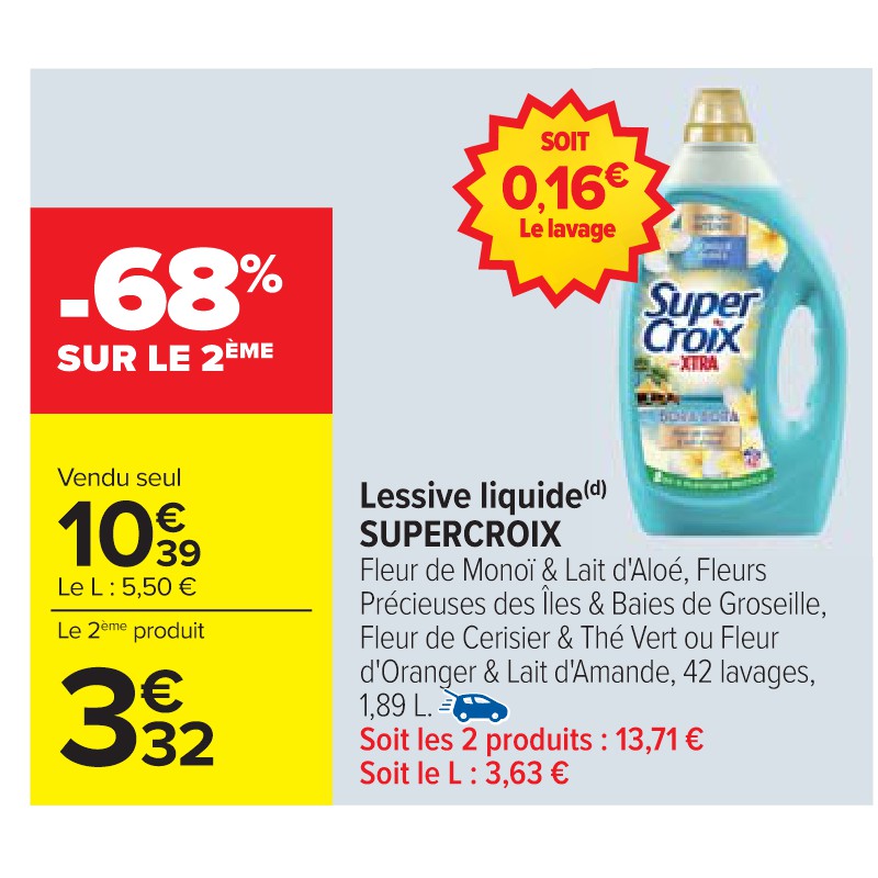 Lessive liquide SUPERCROIX Cora Apéro