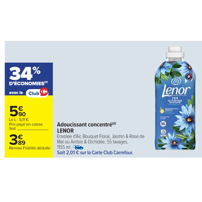 Adoucissant concentré LENOR Cora Apéro