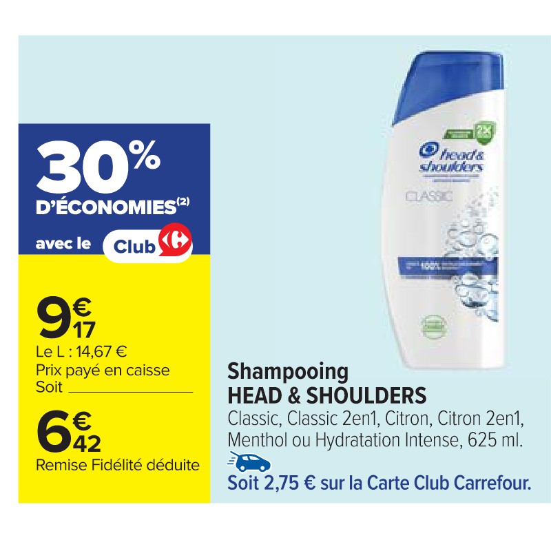 Shampooing HEAD & SHOULDERS