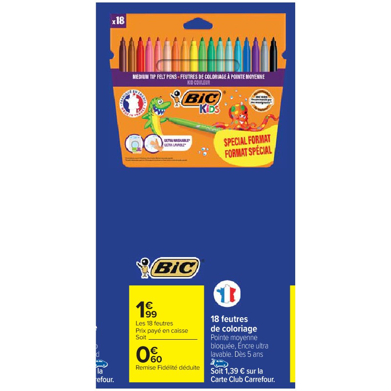 18 feutres de coloriage BIC