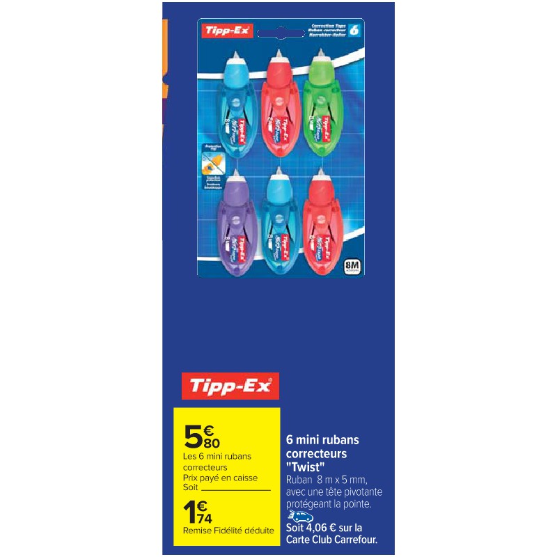 6 mini rubans correcteurs ''Twist'' TIPP-EX