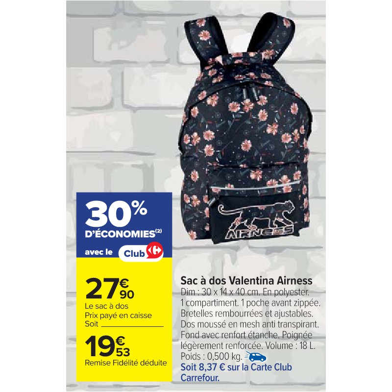 Sac à dos Valentina Airness AIRNESS Cora La rentrée à petit prix