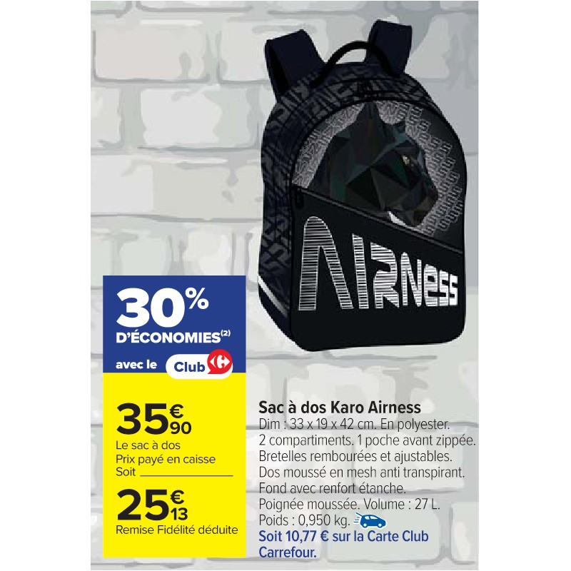 Sac à dos Karo Airness AIRNESS Cora La rentrée à petit prix