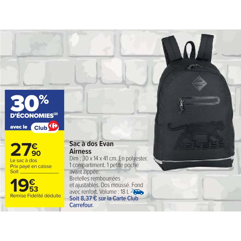 Sac à dos Evan Airness AIRNESS Cora La rentrée à petit prix