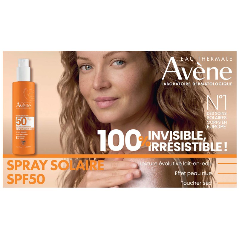 Spray solaire SPF50 EAU THERMALE AVÈNE
