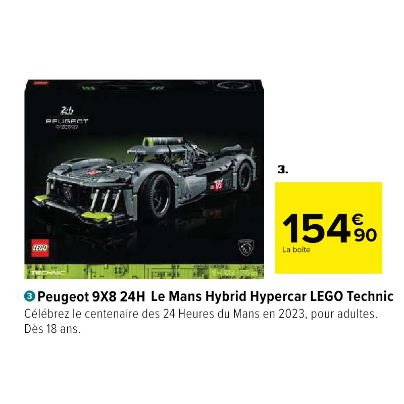 Peugeot 9X8 24H Le Mans Hybrid Hypercar LEGO Technic