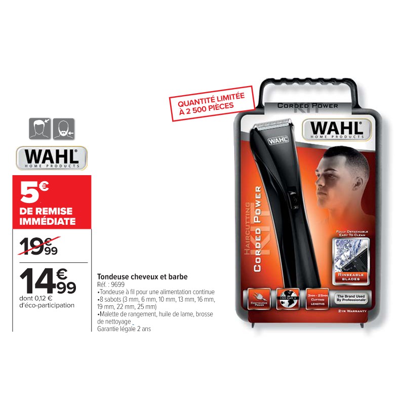 Tondeuse cheveux et barbe WAHL